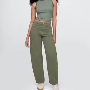 GAP Olive Women's Barrel Jeans